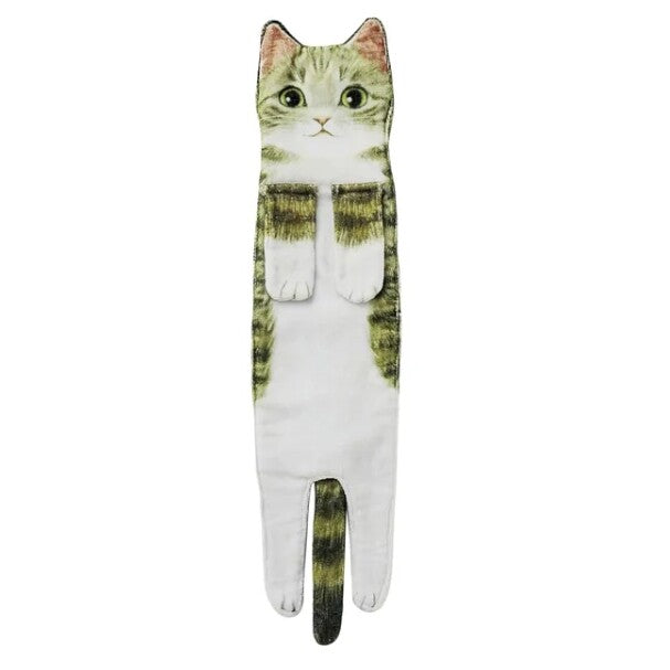 Funny Cat Hand Towel